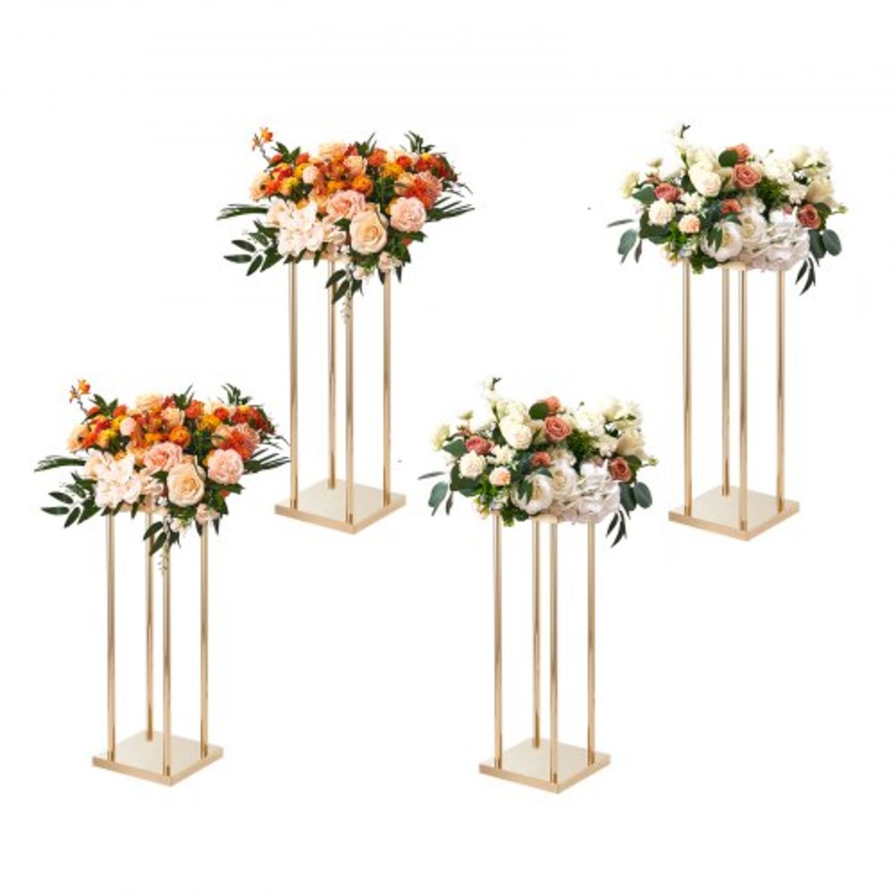 Gold Floral Centerpiece Stands 4PCS, 31.5" High Wedding and Event Display